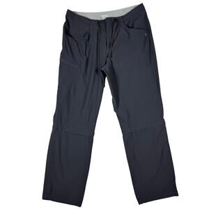 Mountain Hardwear Convertible Pants Womens 12/32 Black Drawstring Pockets *STAIN